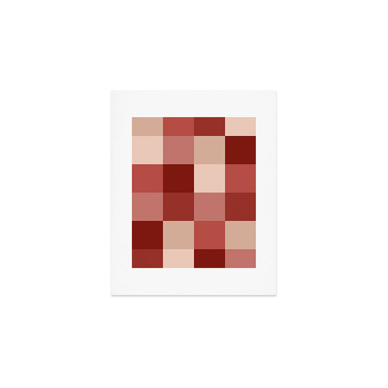 Bold Colorful Checks Pattern - Large X Art Print Gallery Image 1