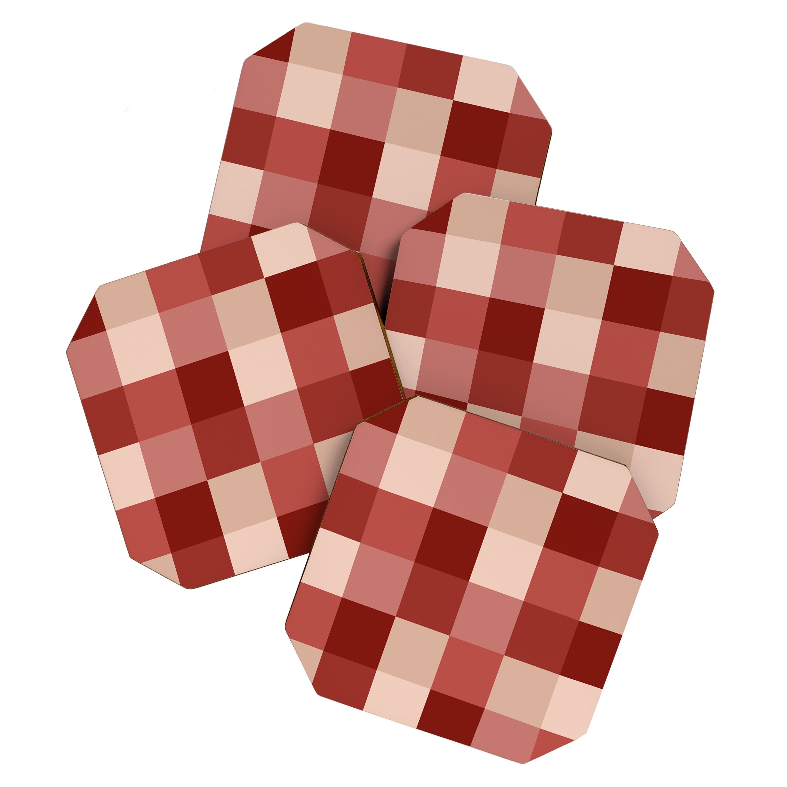 Bold Colorful Checks Pattern - Large X Coaster Gallery Image 1