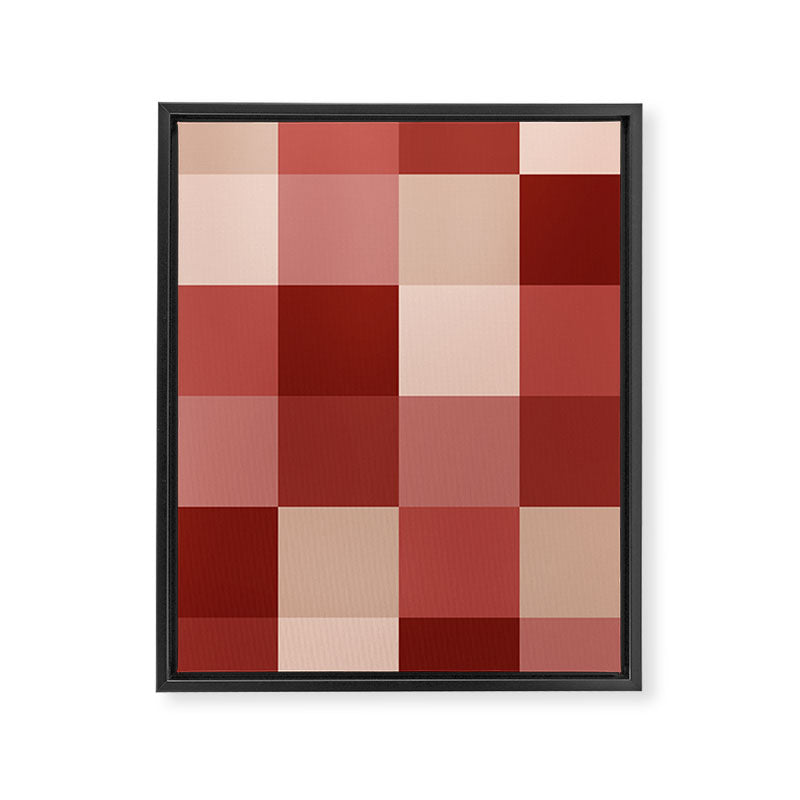 Bold Colorful Checks Pattern - Large X Framed Canvas Print Gallery Image 8