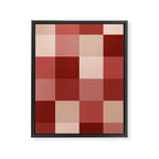 Bold Colorful Checks Pattern - Large X Framed Canvas Print Gallery Image 8