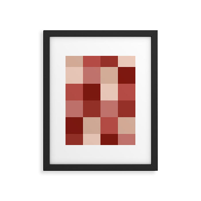 Bold Colorful Checks Pattern - Large X Framed Art Print Gallery Image 1