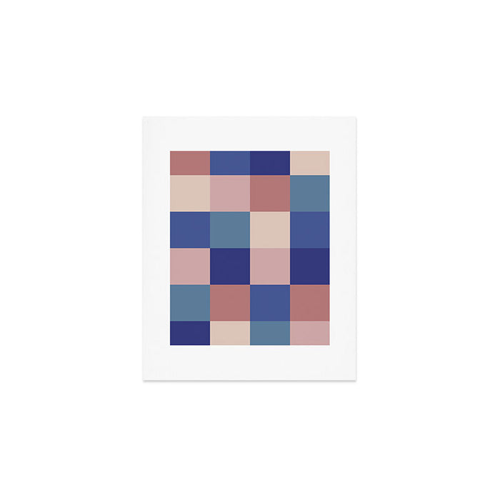 Bold Colorful Checks Pattern - Large XV Art Print Gallery Image 1