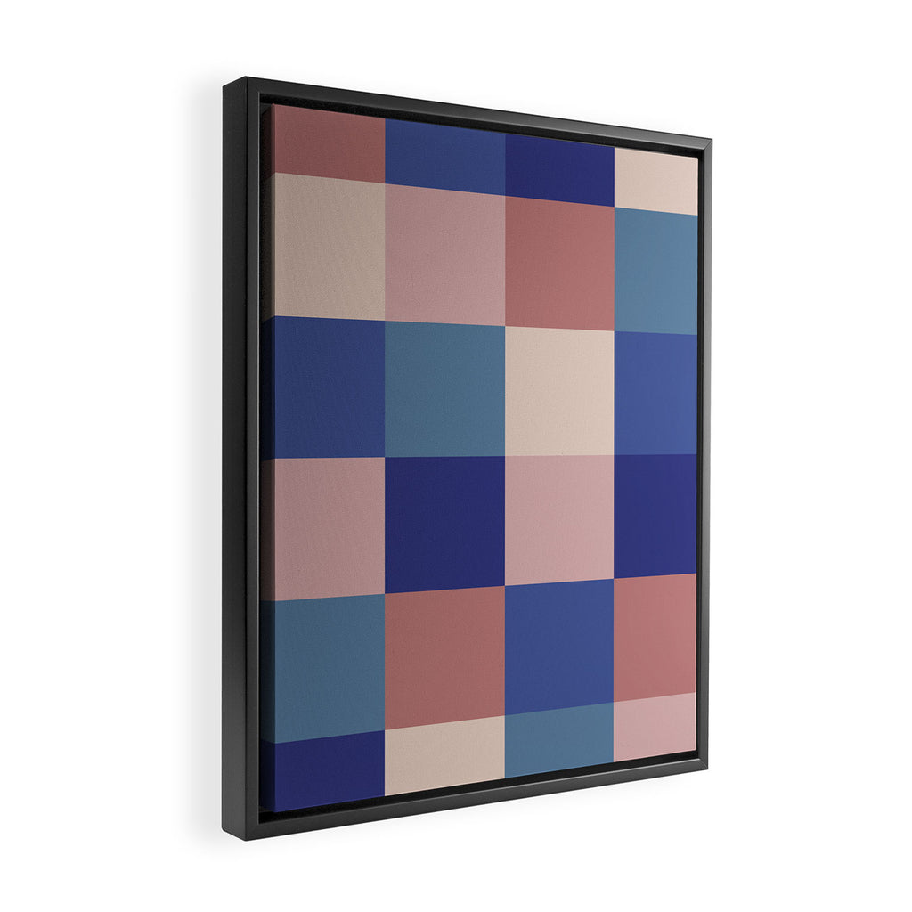 Bold Colorful Checks Pattern - Large XV Framed Canvas Print Gallery Image 2