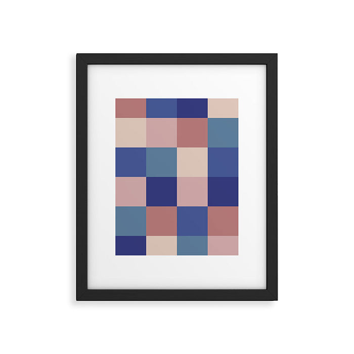 Bold Colorful Checks Pattern - Large XV Framed Art Print Gallery Image 1
