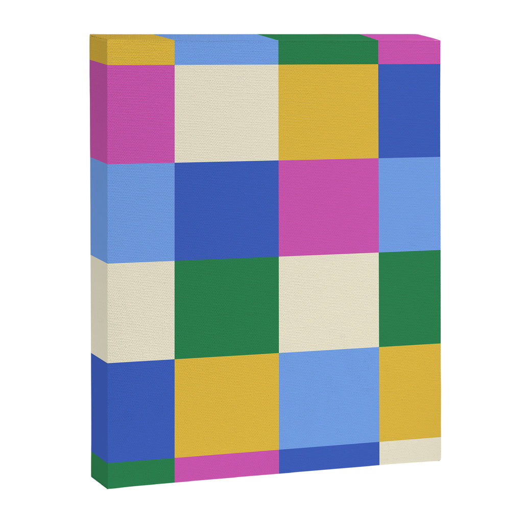 Bold Colorful Checks Pattern - Large XVI Canvas Print Gallery Image 8