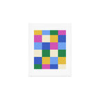 Bold Colorful Checks Pattern - Large XVI Art Print Gallery Image 1