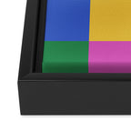 Bold Colorful Checks Pattern - Large XVI Framed Canvas Print Gallery Image 3
