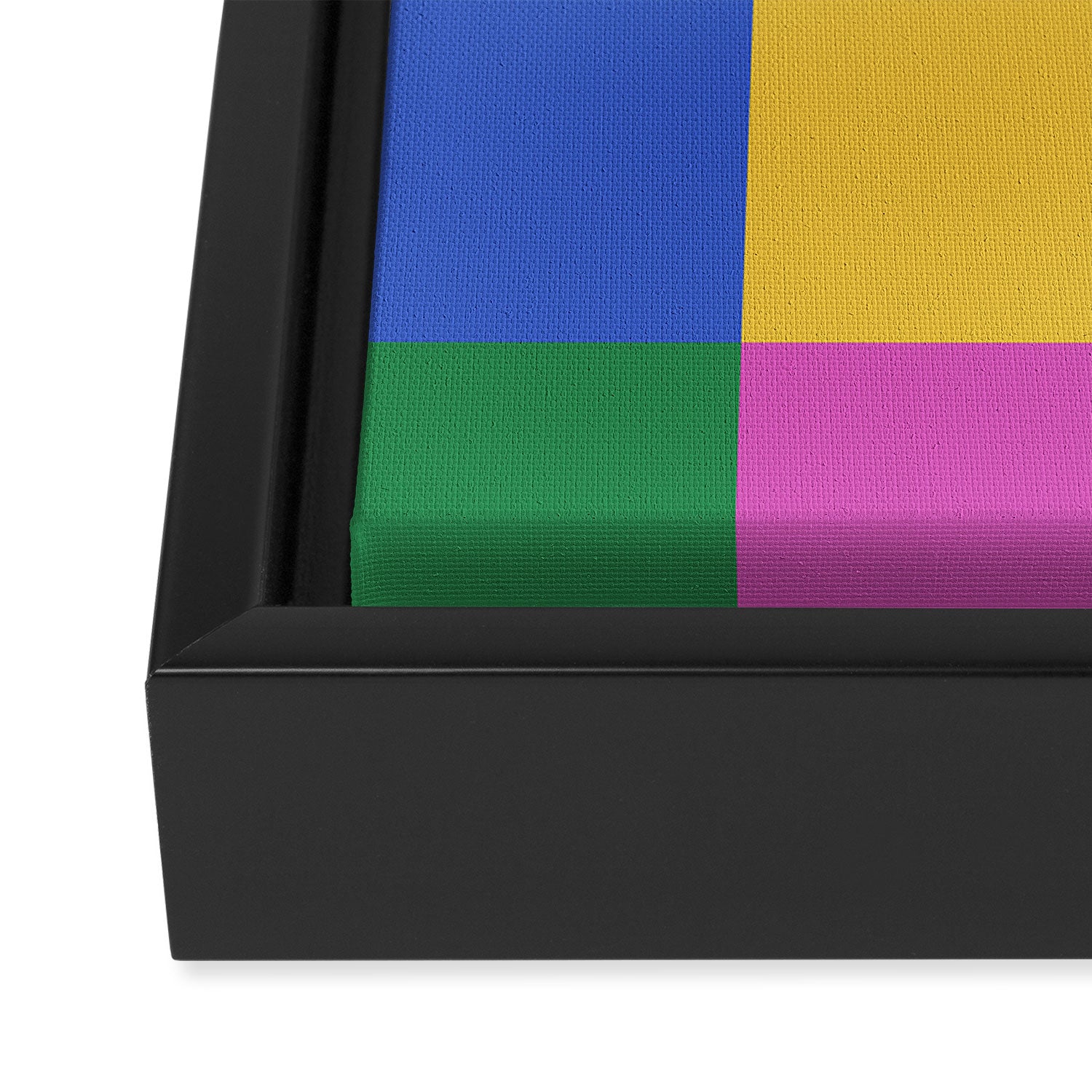 Bold Colorful Checks Pattern - Large XVI Framed Canvas Print Gallery Image 3