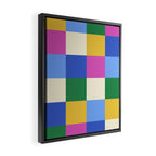 Bold Colorful Checks Pattern - Large XVI Framed Canvas Print Gallery Image 2