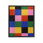 Bold Colorful Checks Pattern - Large XVII Framed Canvas Print Gallery Image 8