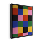Bold Colorful Checks Pattern - Large XVII Framed Canvas Print Gallery Image 2