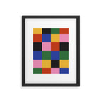 Bold Colorful Checks Pattern - Large XVII Framed Art Print Gallery Image 6