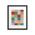 Bold Colorful Checks Pattern - Large XXII Framed Art Print Gallery Image 6