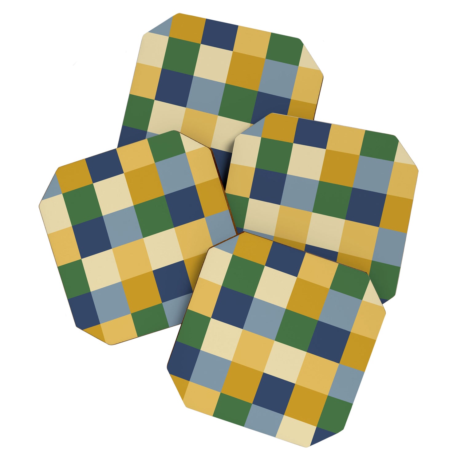 Bold Colorful Checks Pattern - Large XXIII Coaster Gallery Image 1