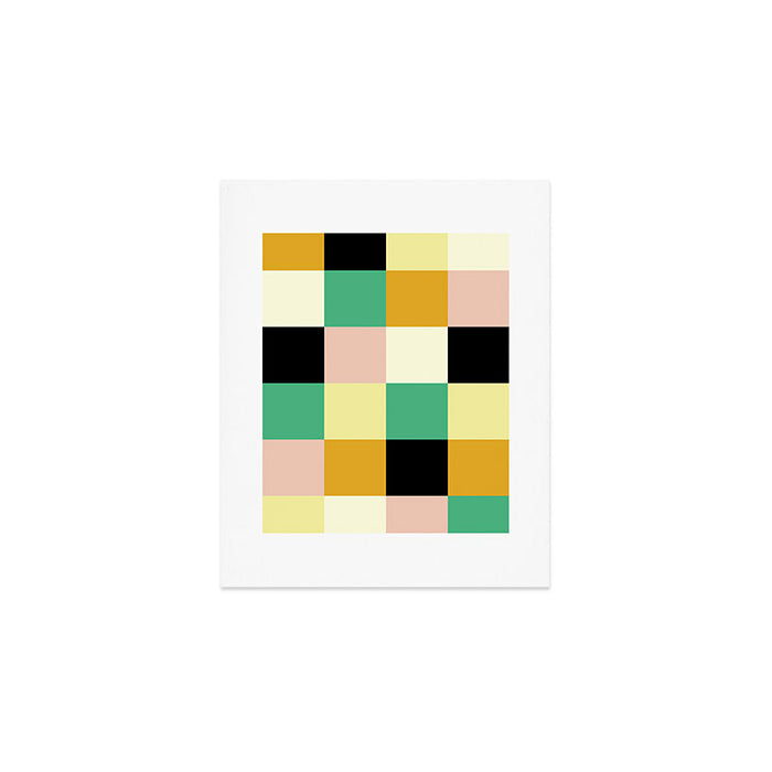 Bold Colorful Checks Pattern - Large XXXIII Art Print Gallery Image 1