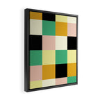 Bold Colorful Checks Pattern - Large XXXIII Framed Canvas Print Gallery Image 2