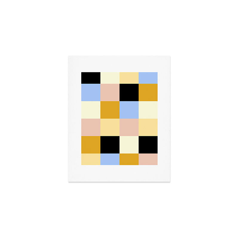 Bold Colorful Checks Pattern - Large XXXV Art Print Gallery Image 1