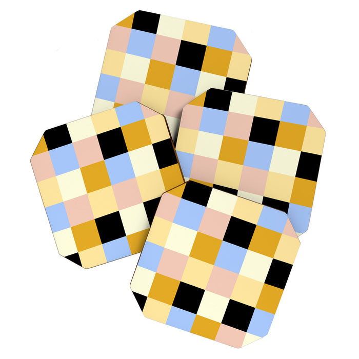 Bold Colorful Checks Pattern - Large XXXV Coaster Gallery Image 1