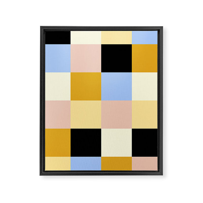 Bold Colorful Checks Pattern - Large XXXV Framed Canvas Print Gallery Image 1