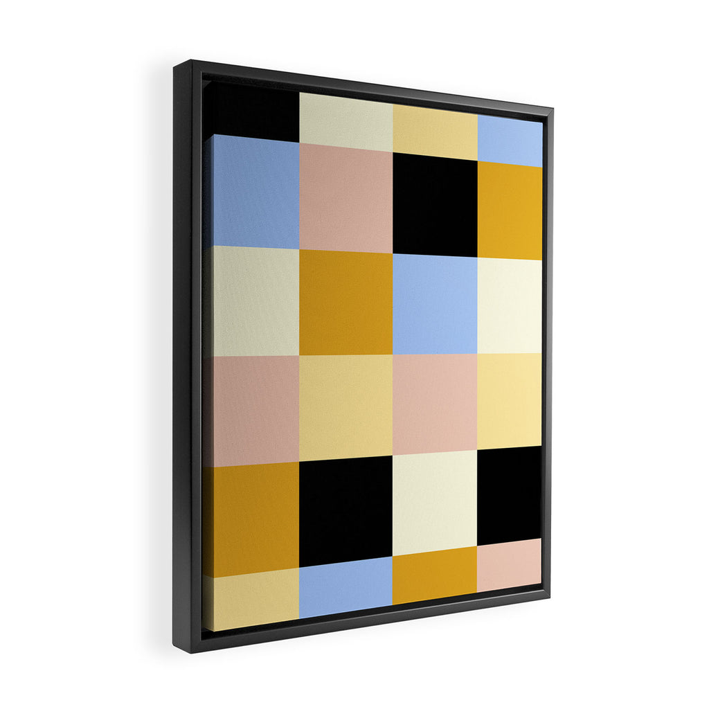 Bold Colorful Checks Pattern - Large XXXV Framed Canvas Print Gallery Image 2