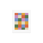 Bold Colorful Checks Pattern - Large XXXVII Art Print Gallery Image 1