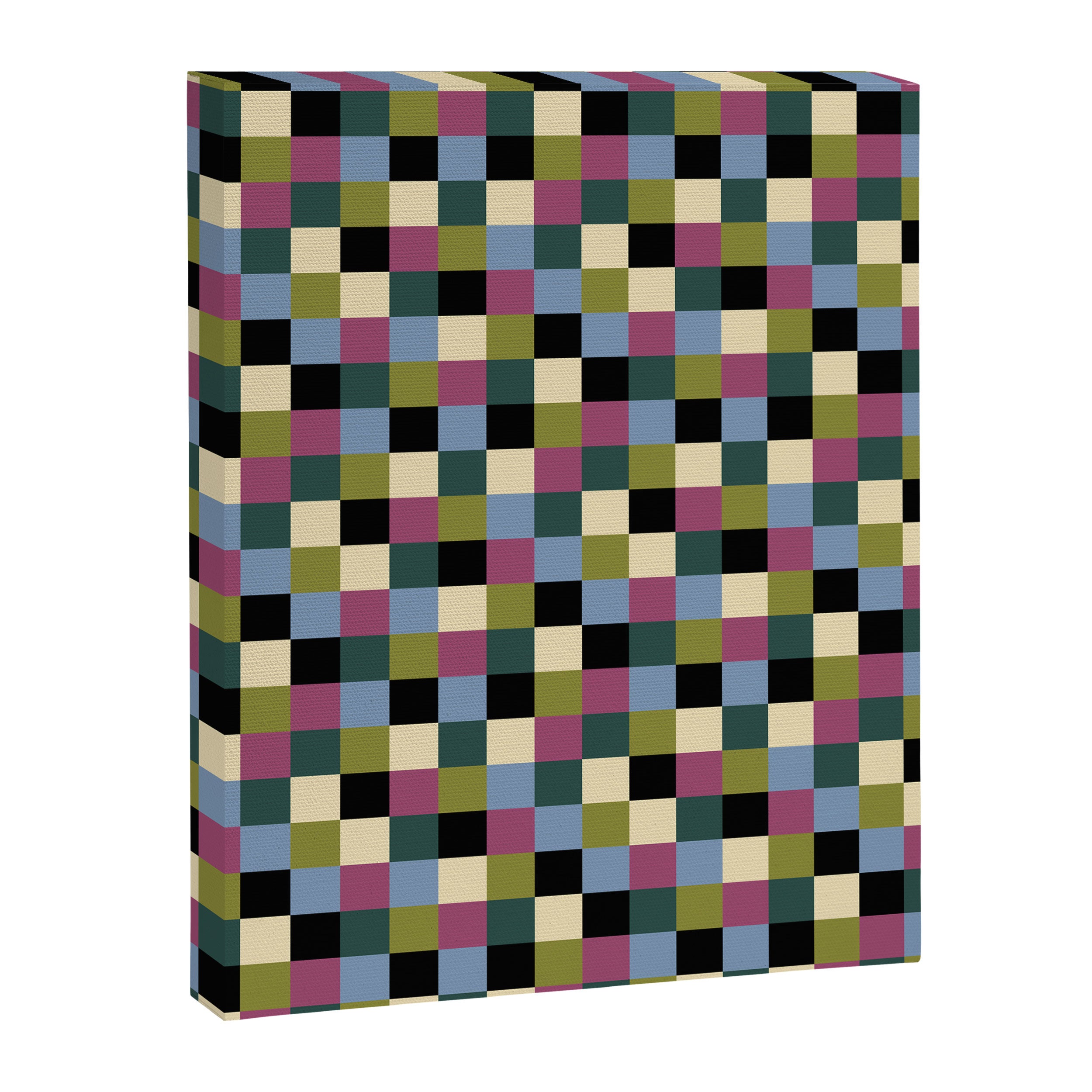 Bold Colorful Checks Pattern - Small I Canvas Print Gallery Image 8