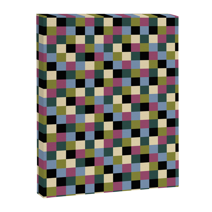 Bold Colorful Checks Pattern - Small I Canvas Print Gallery Image 1