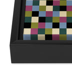 Bold Colorful Checks Pattern - Small I Framed Canvas Print Gallery Image 3