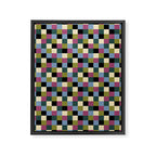 Bold Colorful Checks Pattern - Small I Framed Canvas Print Gallery Image 8
