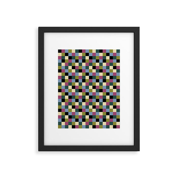 Bold Colorful Checks Pattern - Small I Framed Art Print Gallery Image 1