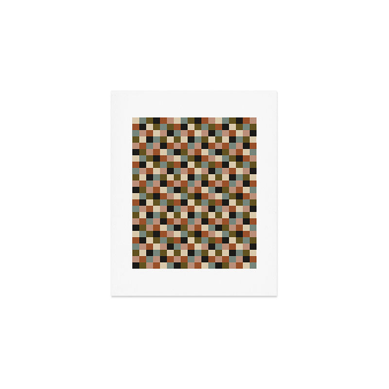Bold Colorful Checks Pattern - Small II Art Print Gallery Image 1