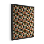 Bold Colorful Checks Pattern - Small II Framed Canvas Print Gallery Image 2