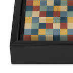 Bold Colorful Checks Pattern - Small IX Framed Canvas Print Gallery Image 3