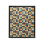 Bold Colorful Checks Pattern - Small IX Framed Canvas Print Gallery Image 8