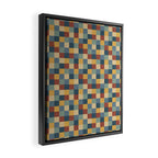 Bold Colorful Checks Pattern - Small IX Framed Canvas Print Gallery Image 2