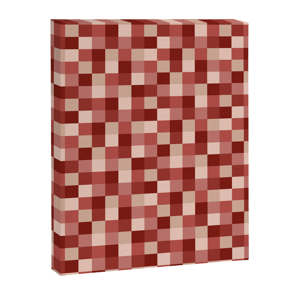 Bold Colorful Checks Pattern - Small X Canvas Print Gallery Image 8
