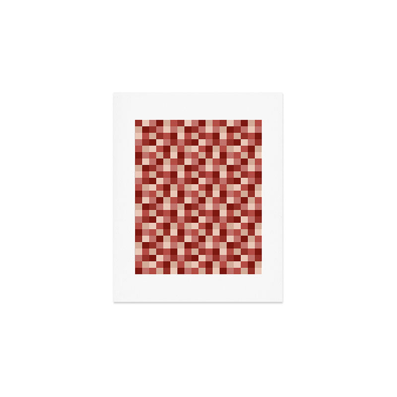 Bold Colorful Checks Pattern - Small X Art Print Gallery Image 1