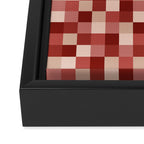 Bold Colorful Checks Pattern - Small X Framed Canvas Print Gallery Image 3