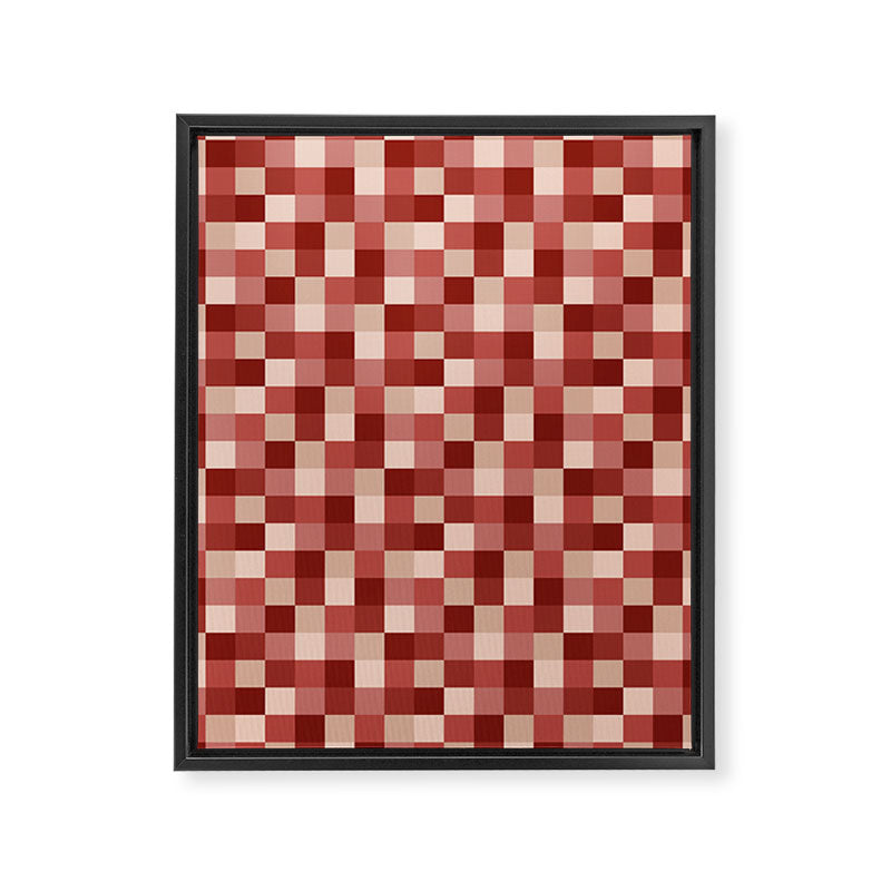 Bold Colorful Checks Pattern - Small X Framed Canvas Print Gallery Image 8