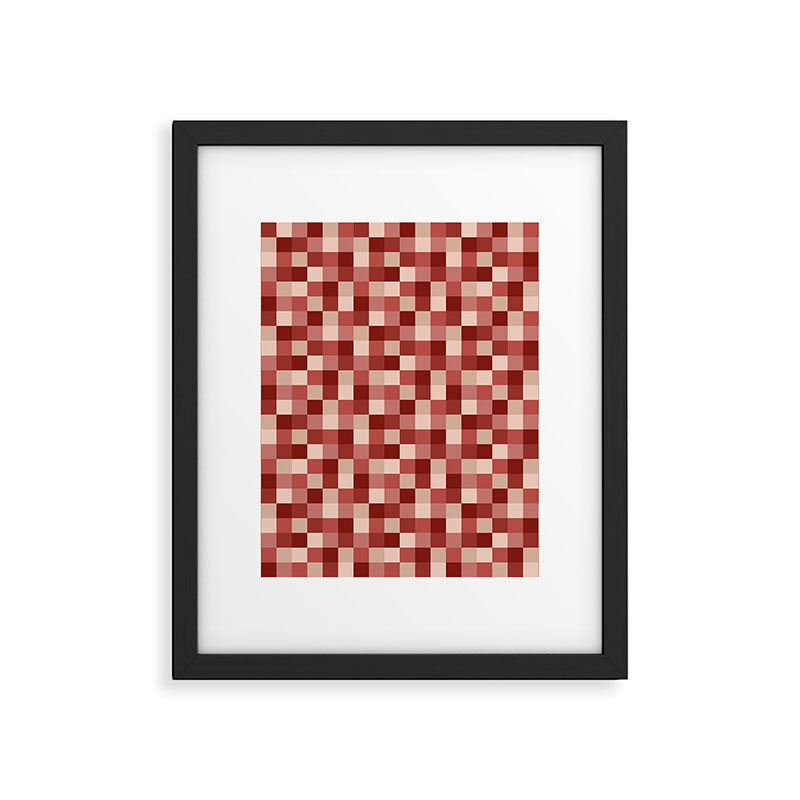 Bold Colorful Checks Pattern - Small X Framed Art Print Gallery Image 6