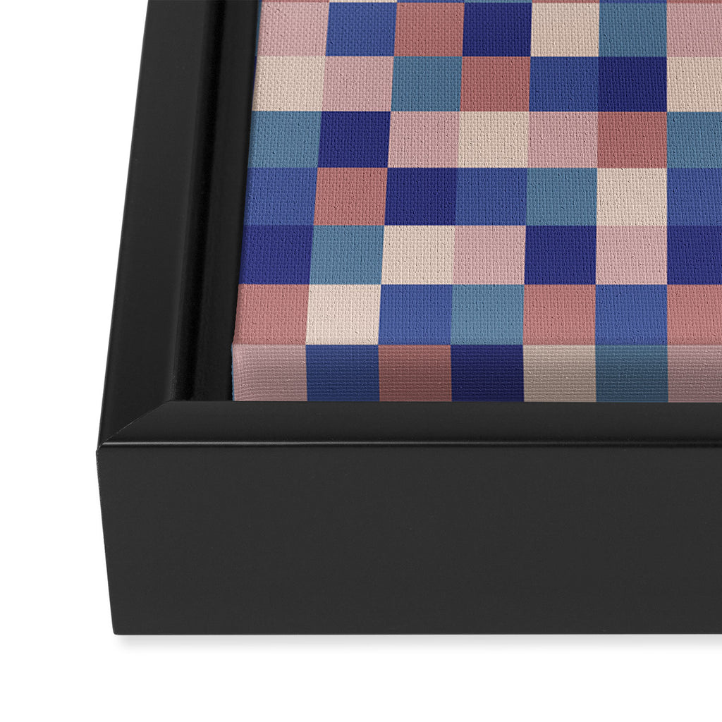 Bold Colorful Checks Pattern - Small XV Framed Canvas Print Gallery Image 3
