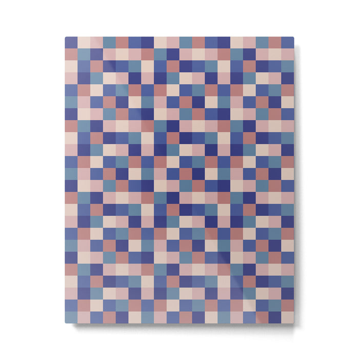 Bold Colorful Checks Pattern - Small XV Metal Print Gallery Image 1