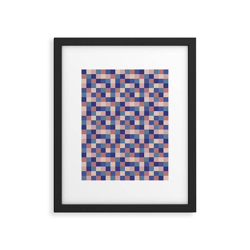 Bold Colorful Checks Pattern - Small XV Framed Art Print Gallery Image 6