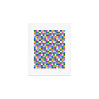 Bold Colorful Checks Pattern - Small XVI Art Print Gallery Image 1