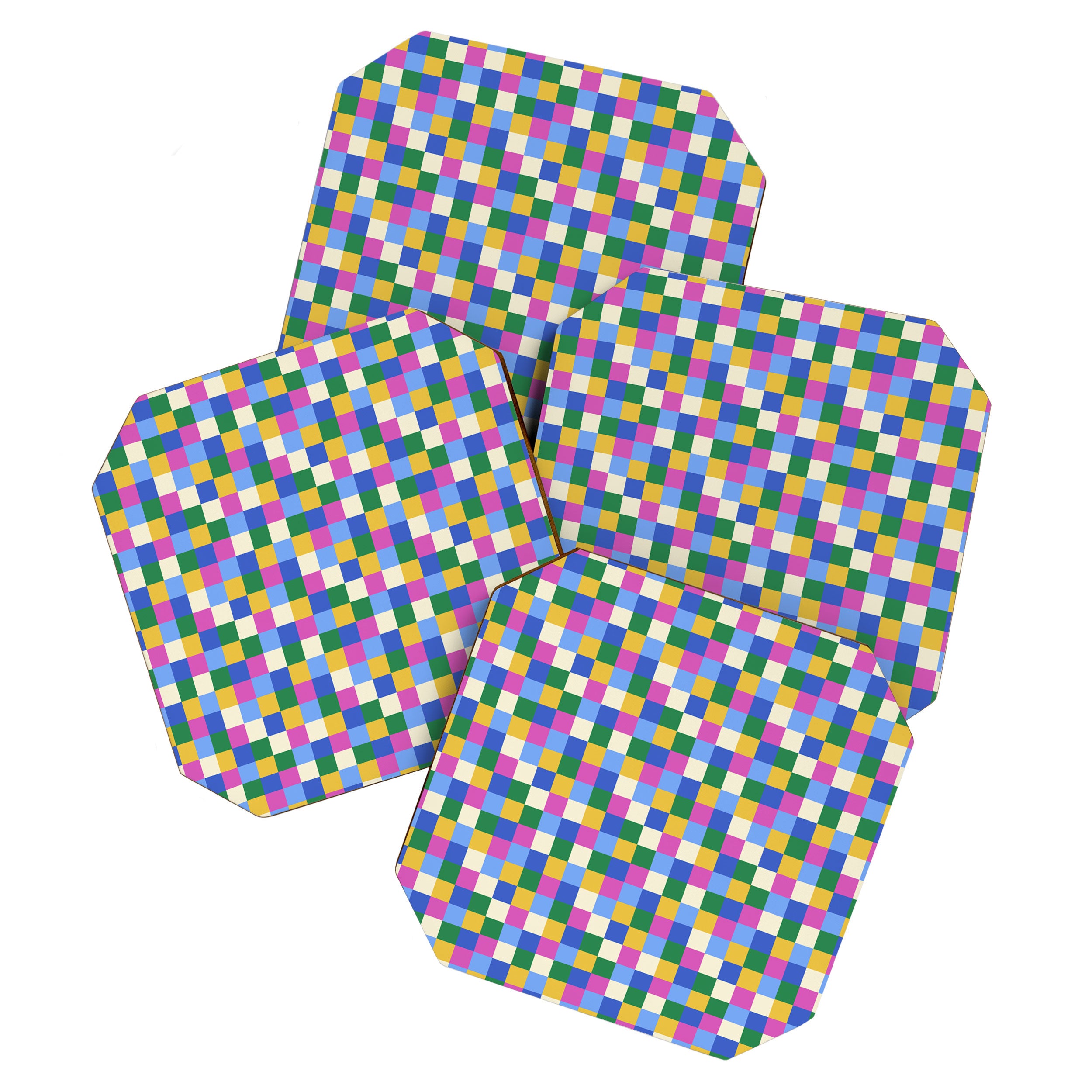 Bold Colorful Checks Pattern - Small XVI Coaster Gallery Image 1