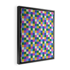 Bold Colorful Checks Pattern - Small XVI Framed Canvas Print Gallery Image 2