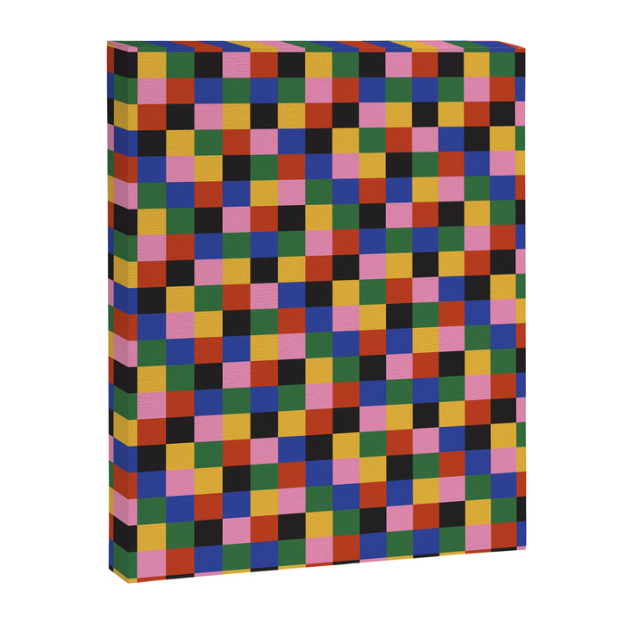 Bold Colorful Checks Pattern - Small XVII Canvas Print Gallery Image 1