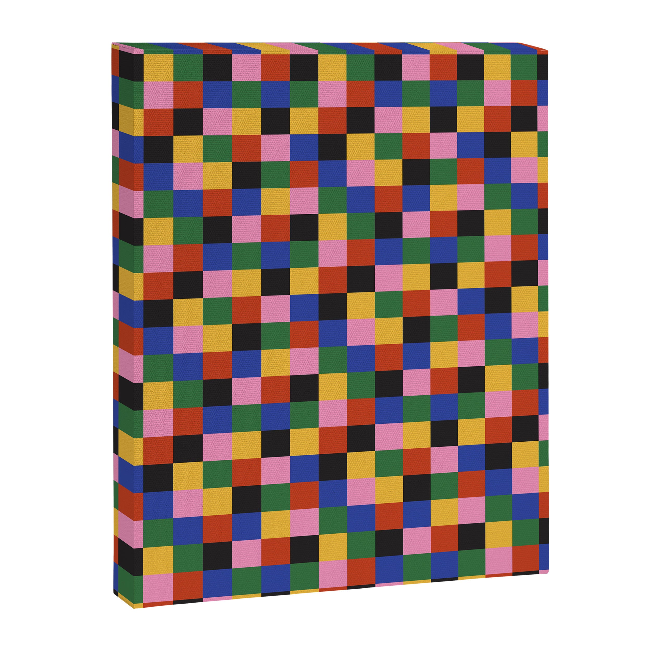 Bold Colorful Checks Pattern - Small XVII Canvas Print Gallery Image 8