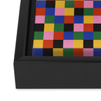 Bold Colorful Checks Pattern - Small XVII Framed Canvas Print Gallery Image 3
