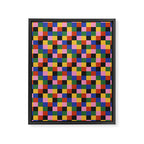 Bold Colorful Checks Pattern - Small XVII Framed Canvas Print Gallery Image 8